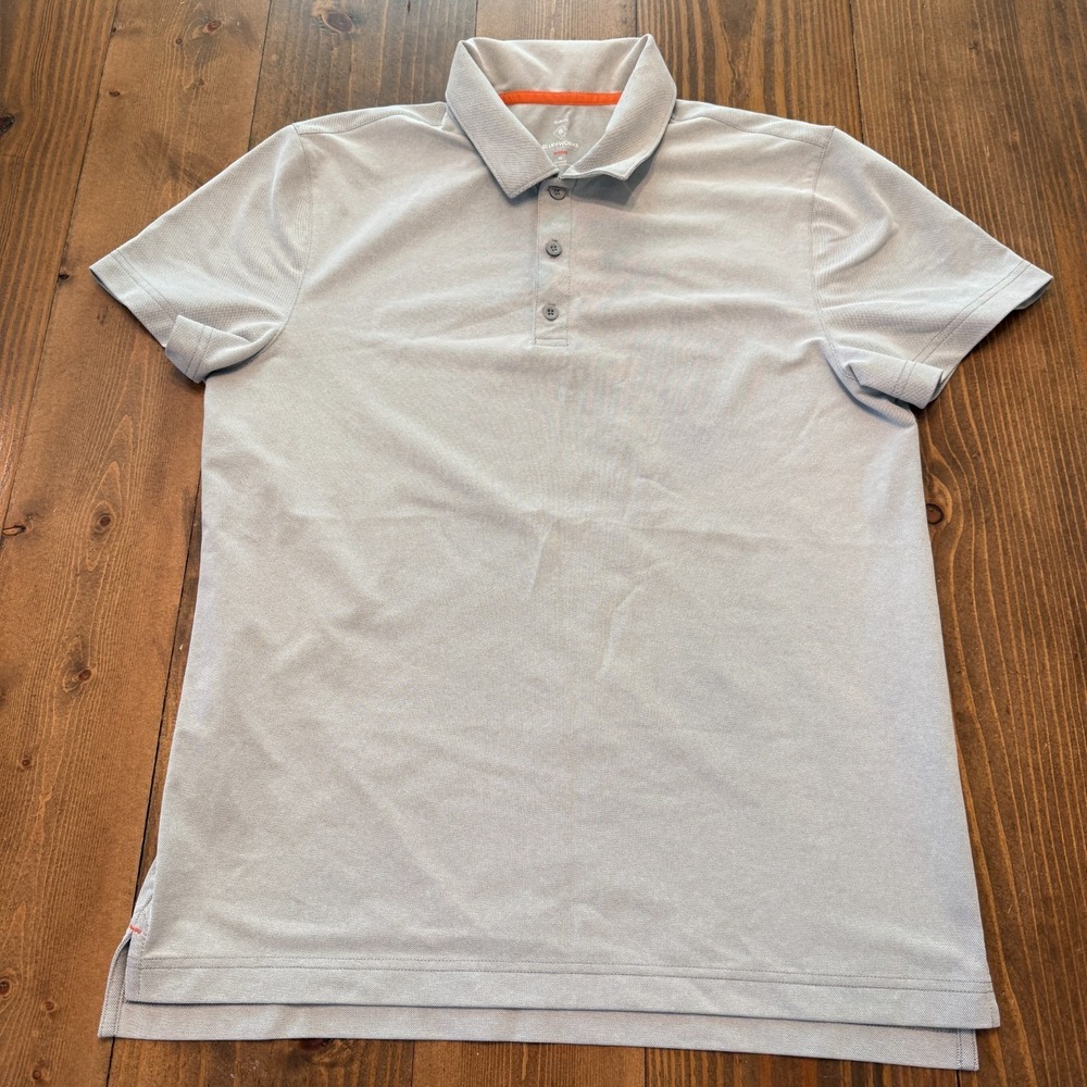 Bluffworks‎ Piton Polo Mens Medium Gray Classic Fit Short Sleeve